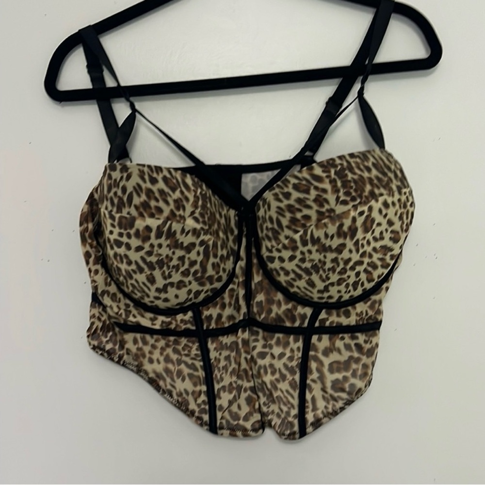 Leopard Print Bustier Bra
